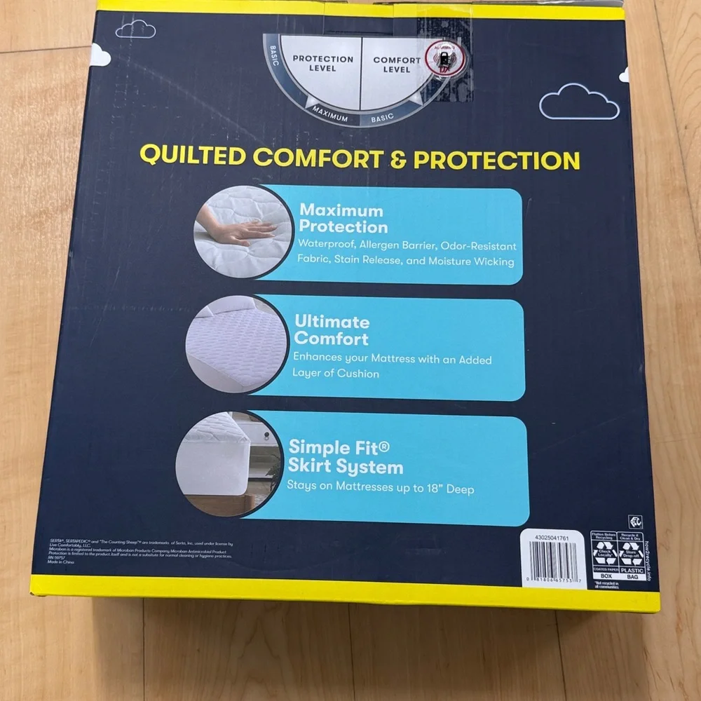 Serta 5-in-1 Ultimate Quilted Mattress Pad - White